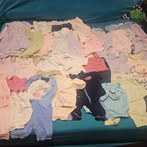 LOT of over 150 pieces of baby girl clothing and accessories